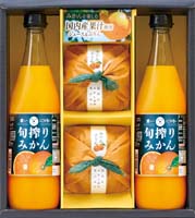旬搾りみかんジュースとみかんぷりん